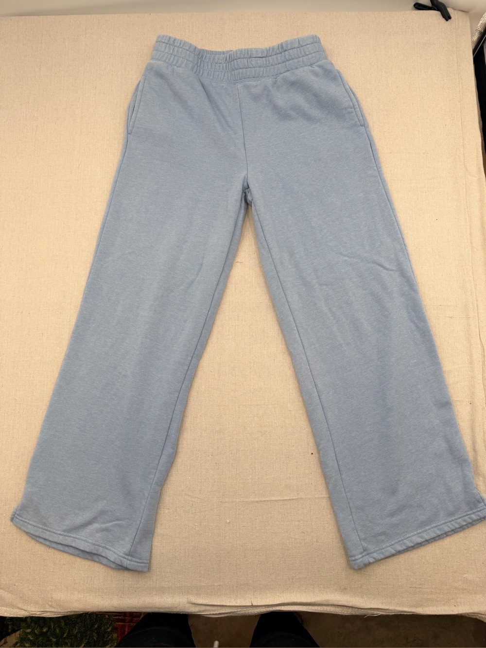 Light Blue Wide Leg Sweatpants